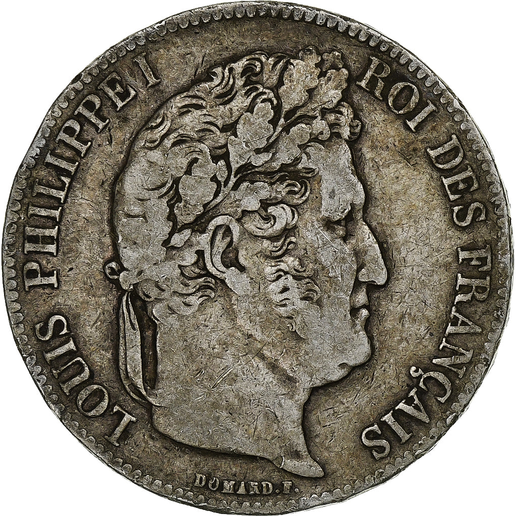 France, 5 Francs, Louis-Philippe, 1839, Strasbourg, Silver, VF(30-35)