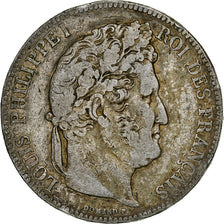 Coin, France, Louis-Philippe, 5 Francs, 1840, Bordeaux, VF(30-35), Silver