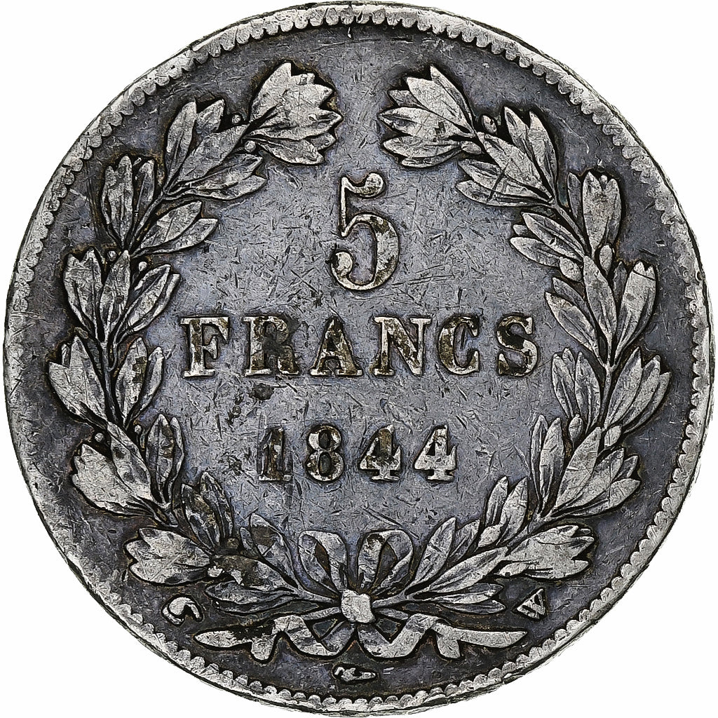 Münze, Frankreich, Louis-Philippe, 5 Francs, 1844, Lille, S+, Silber