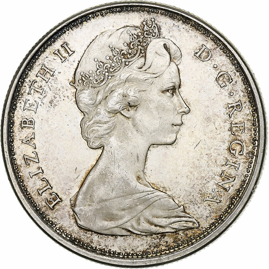 Moneta, Canada, Elizabeth II, 50 Cents, 1965, Royal Canadian Mint, Ottawa, MB+