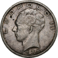 Belgium, 50 Francs, 50 Frank, 1939, Silver, VF(30-35), KM:122.1