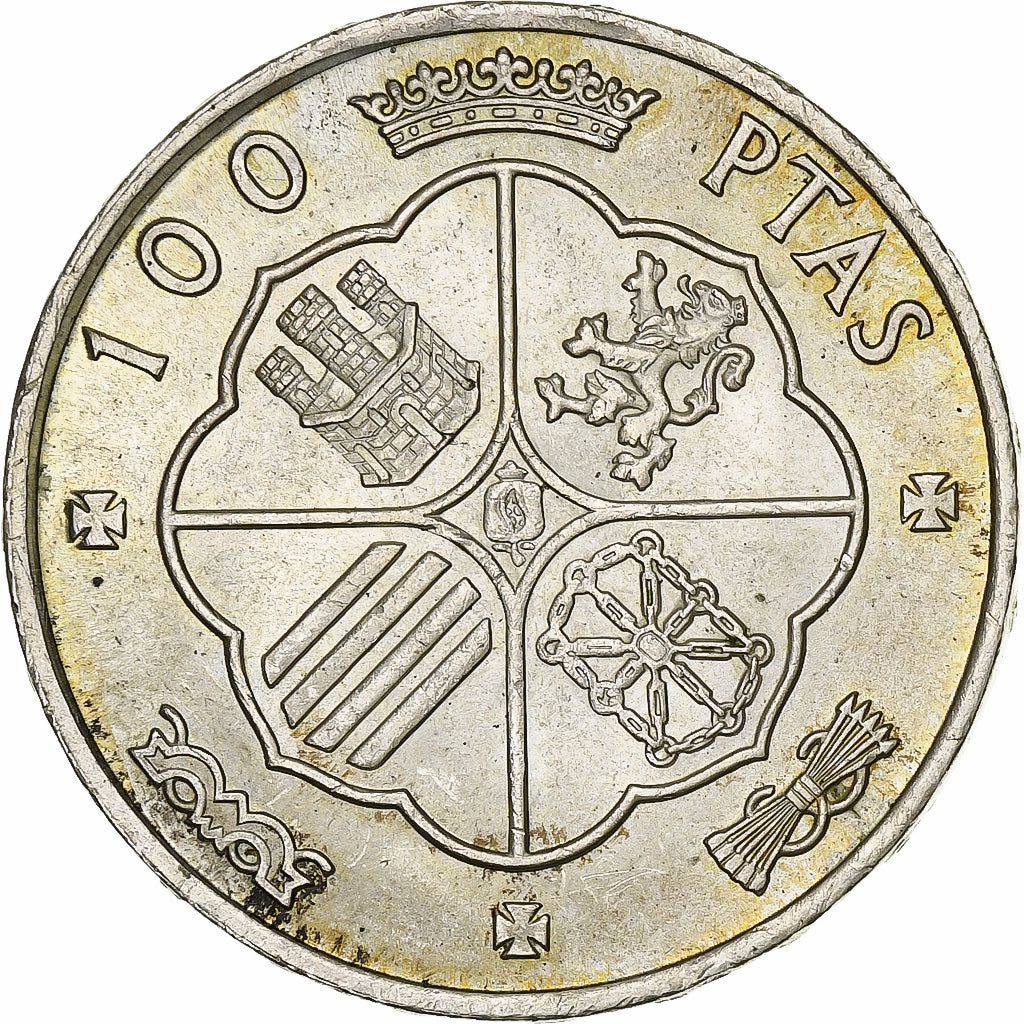Coin, Spain, Caudillo and regent, 100 Pesetas, 1966, Madrid, AU(55-58), Silver