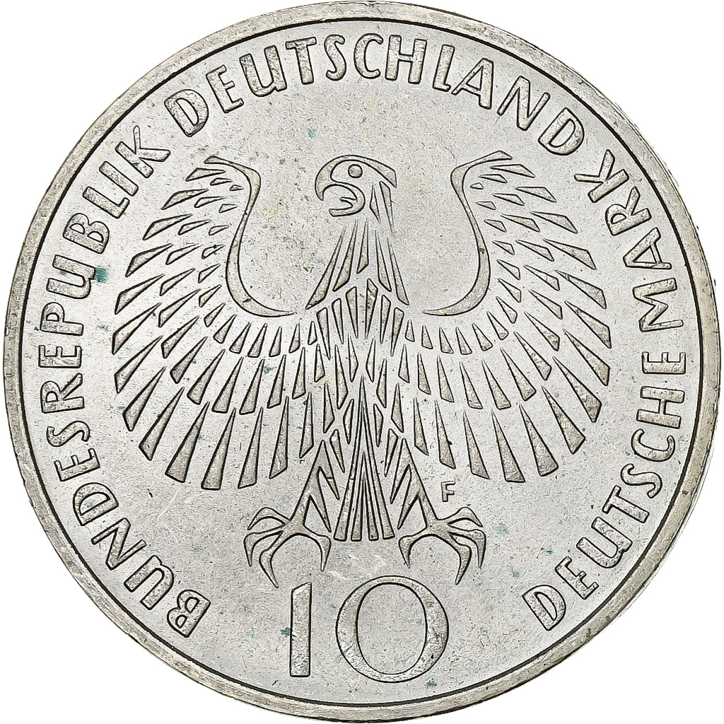 Munten, Federale Duitse Republiek, 10 Mark, 1972, Stuttgart, PR, Zilver, KM:135