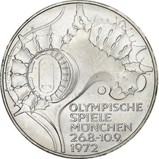 Monnaie, République fédérale allemande, 10 Mark, 1972, Munich, SPL, KM 133