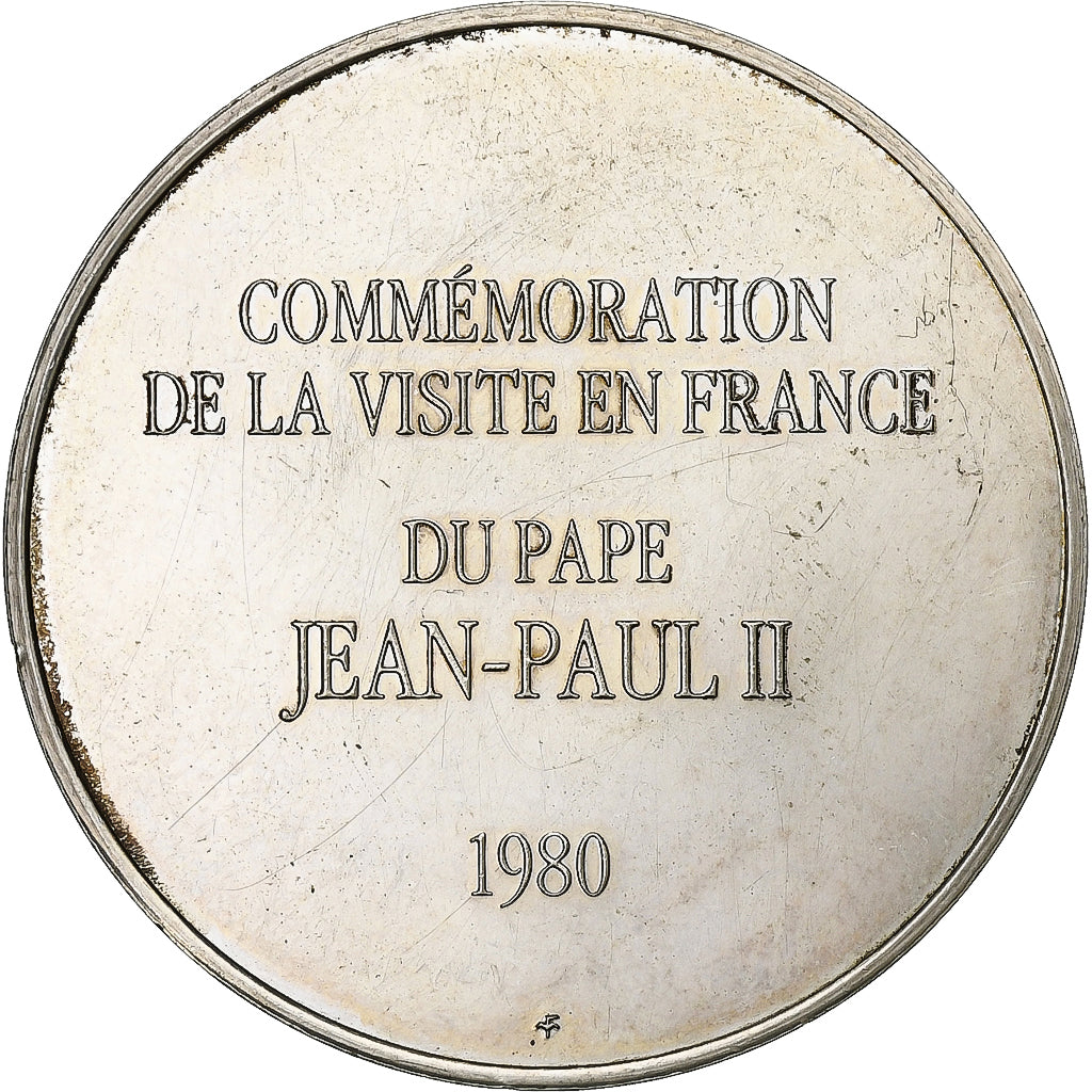 Francja, medal, Commémoration de la visite en France du pape Jean-Paul II