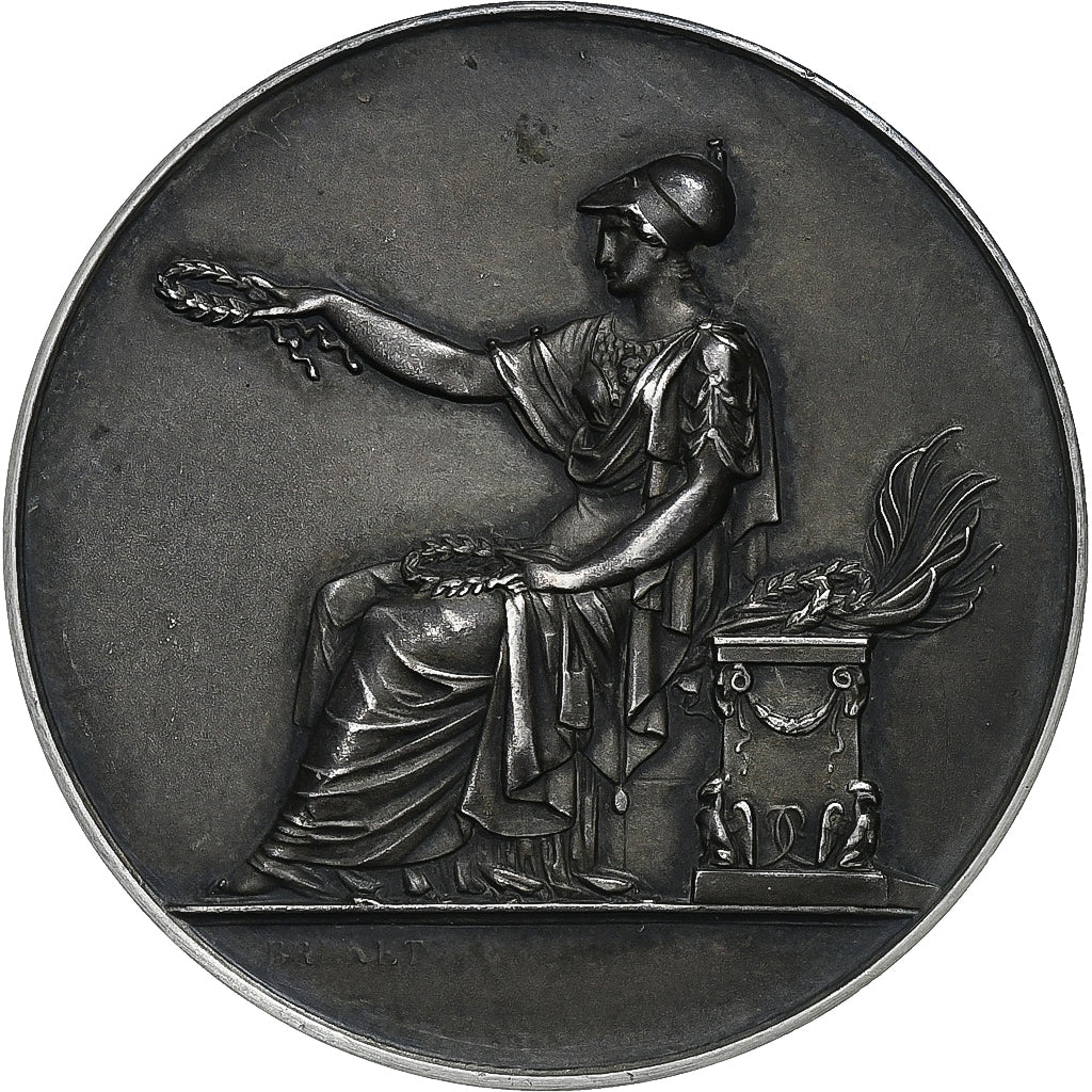 France, Médaille, La Société Industrielle de Reims, 1928, Argent, SUP, Brenet