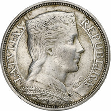 Coin, Latvia, 5 Lati, 1931, EF(40-45), Silver, KM:9