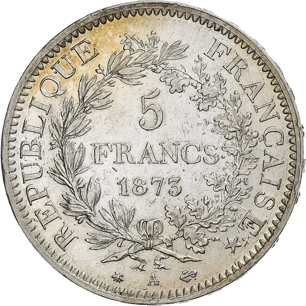 France, Hercule, 5 Francs, 1873, Paris, EF(40-45), Silver, KM:820.1