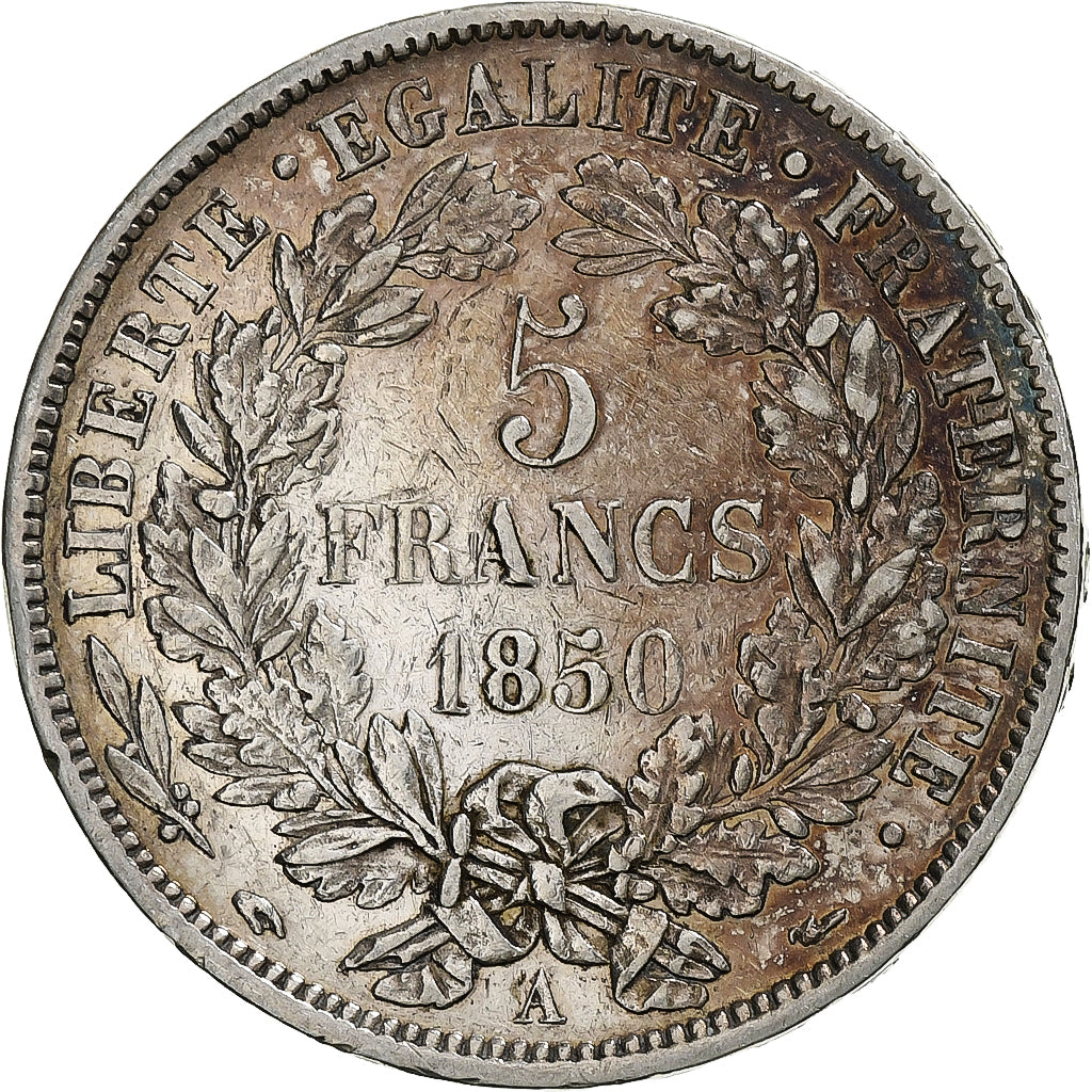 France, 5 Francs, Cérès, 1850, Paris, Silver, VF(30-35), Gadoury:719, KM:761.1