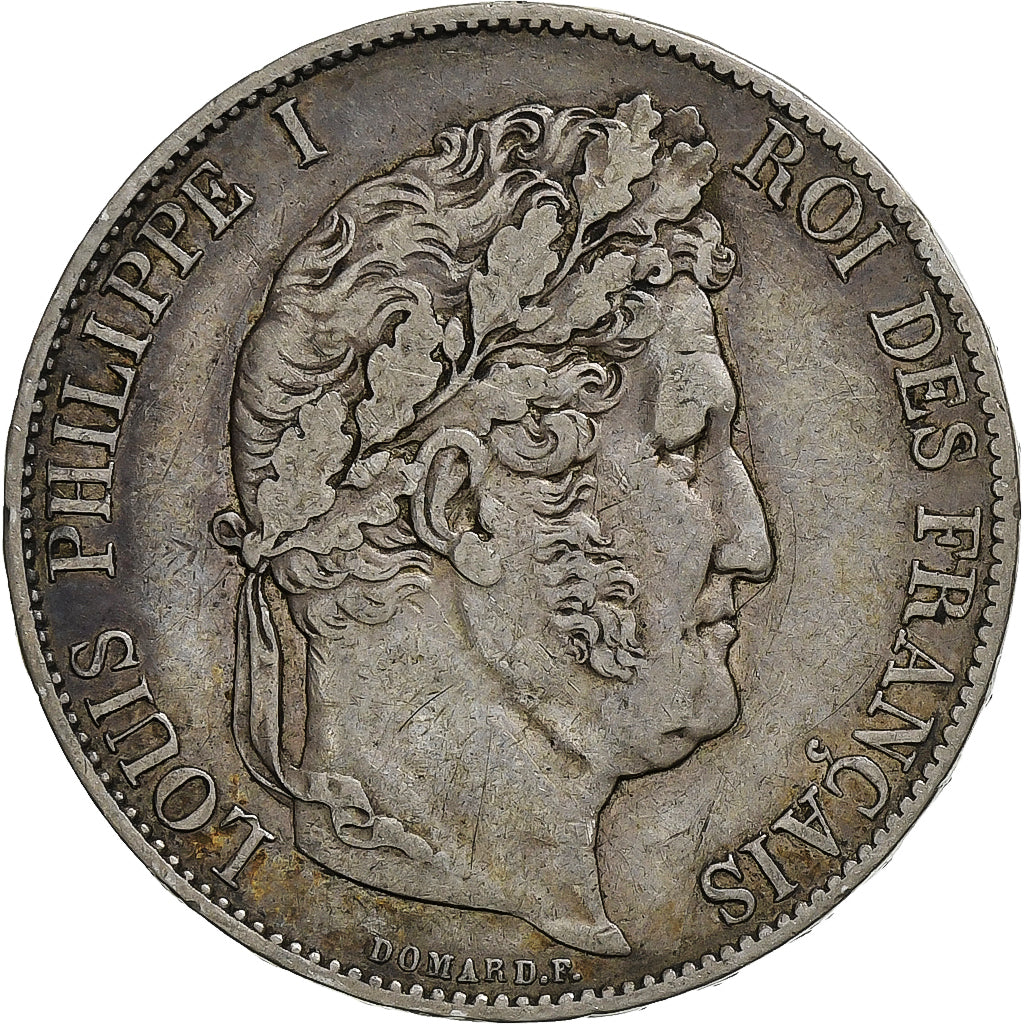 Moneta, Francia, Louis-Philippe, 5 Francs, 1848, Paris, BB, Argento, KM:749.1