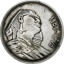 EGYPT, 20 Piastres, 1956, KM #384, EF(40-45), Silver, 33, 14.04
