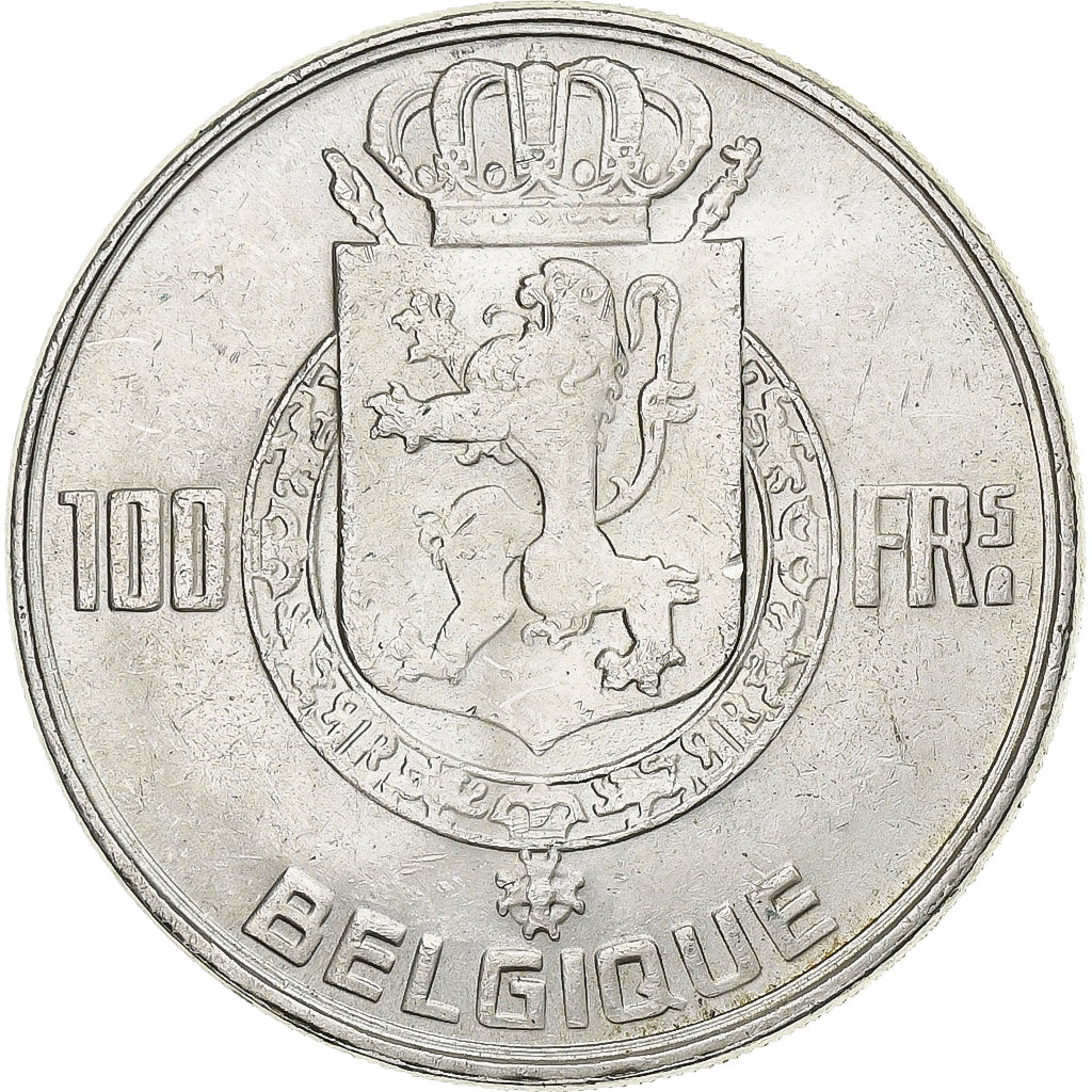 Coin, Belgium, 100 Francs, 100 Frank, 1954, VF(30-35), Silver, KM:138.1