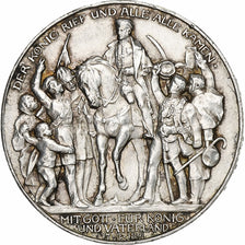 German States, PRUSSIA, Wilhelm II, 3 Mark, 1913, Berlin, Déclaration de guerre
