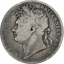 Great Britain, George IV, 1/2 Crown, 1823, Silver, VF(20-25), KM:28