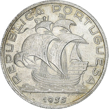 Monnaie, Portugal, 10 Escudos, 1955, TTB+, Argent, KM:586