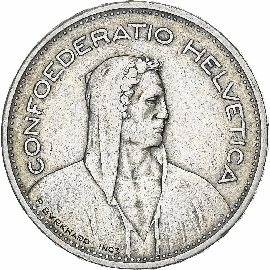 Coin, Switzerland, 5 Francs, 1931, Bern, VF(30-35), Silver, KM:40