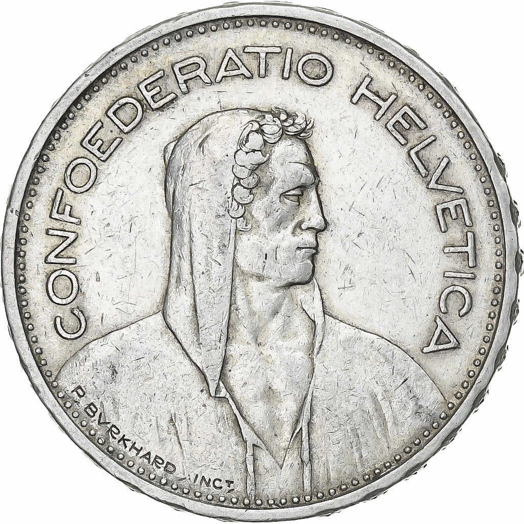 Coin, Switzerland, 5 Francs, 1931, Bern, VF(30-35), Silver, KM:40