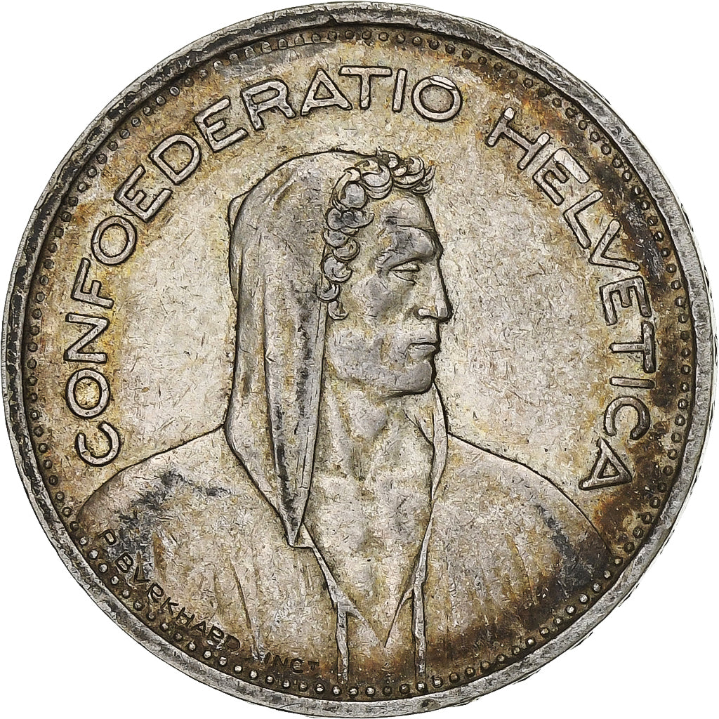 Coin, Switzerland, 5 Francs, 1953, Bern, VF(30-35), Silver, KM:40