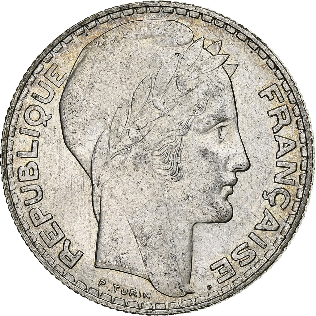 Moneda, Francia, Turin, 10 Francs, 1933, Paris, MBC+, Plata, KM:878, Gadoury:801