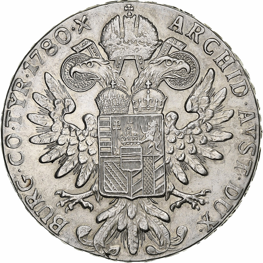 Austria, Maria Theresa, Thaler, 1780, Vienna, Restrike, Silver, AU(50-53)