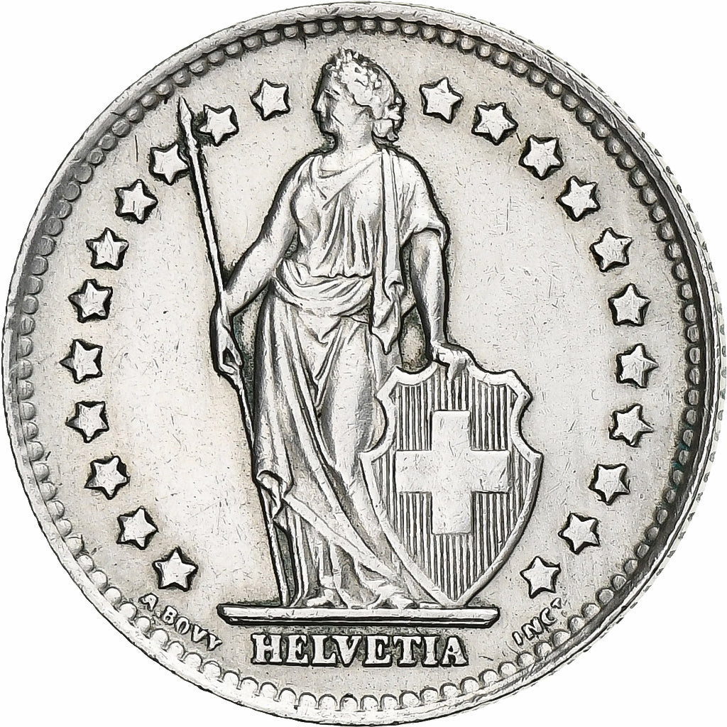 Moneda, Suiza, Franc, 1946, Bern, MBC+, Plata, KM:24