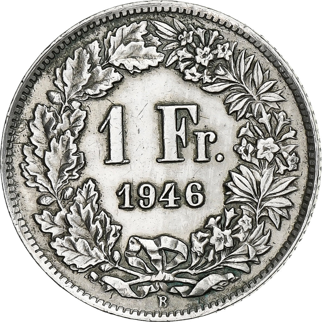 Moneda, Suiza, Franc, 1946, Bern, MBC+, Plata, KM:24
