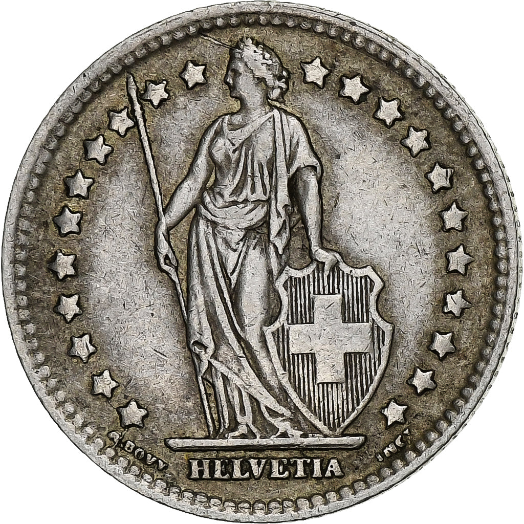 Moneta, Szwajcaria, Franc, 1944, Bern, VF(30-35), Srebro, KM:24