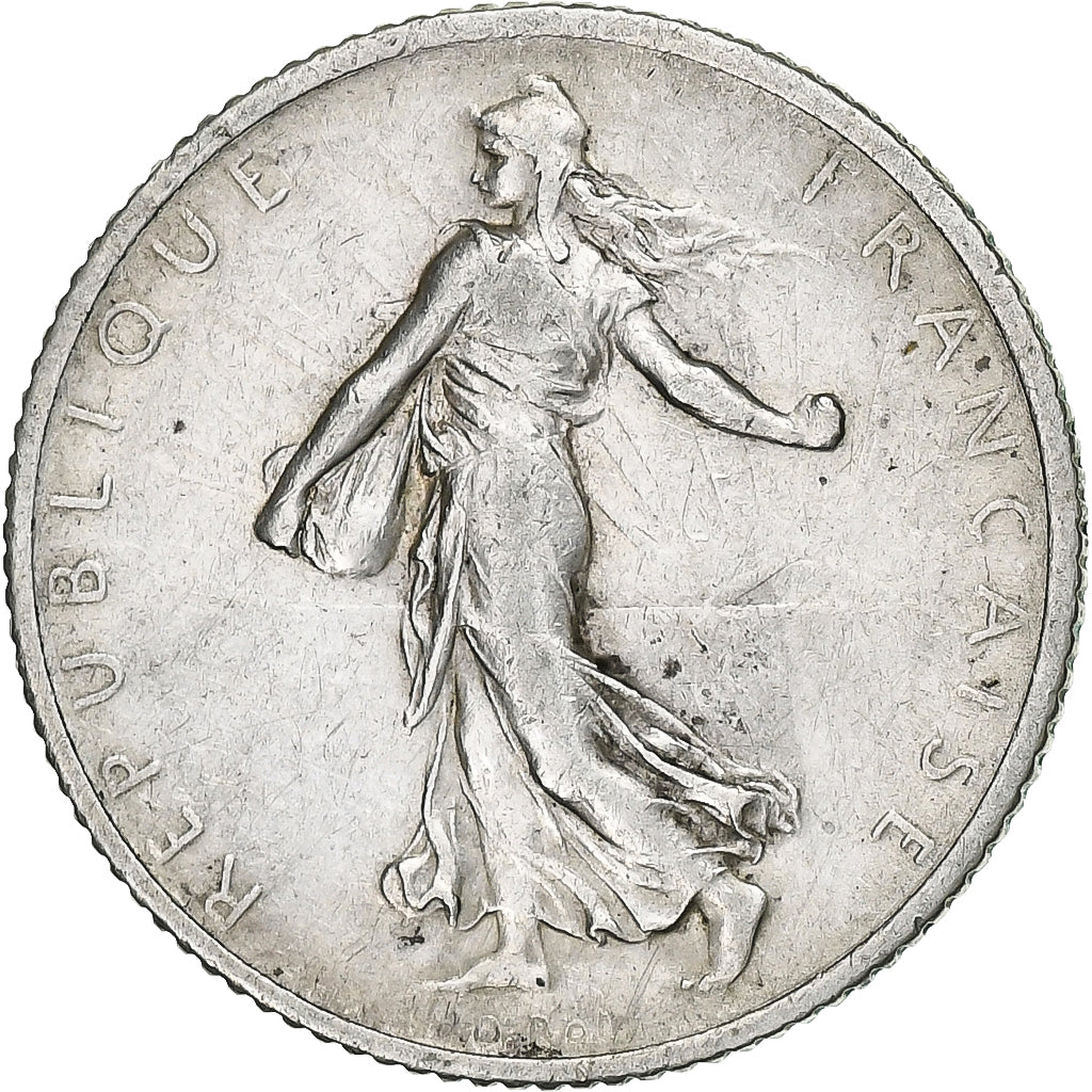 Moneta, Francja, Semeuse, Franc, 1913, Paris, EF(40-45), Srebro, KM:844.1