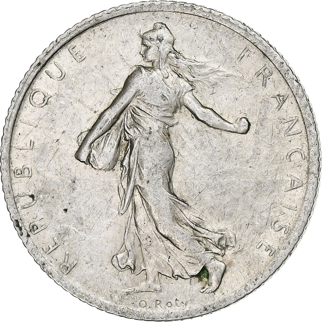 France, Semeuse, Franc, 1912, Paris, EF(40-45), Silver, KM:844.1