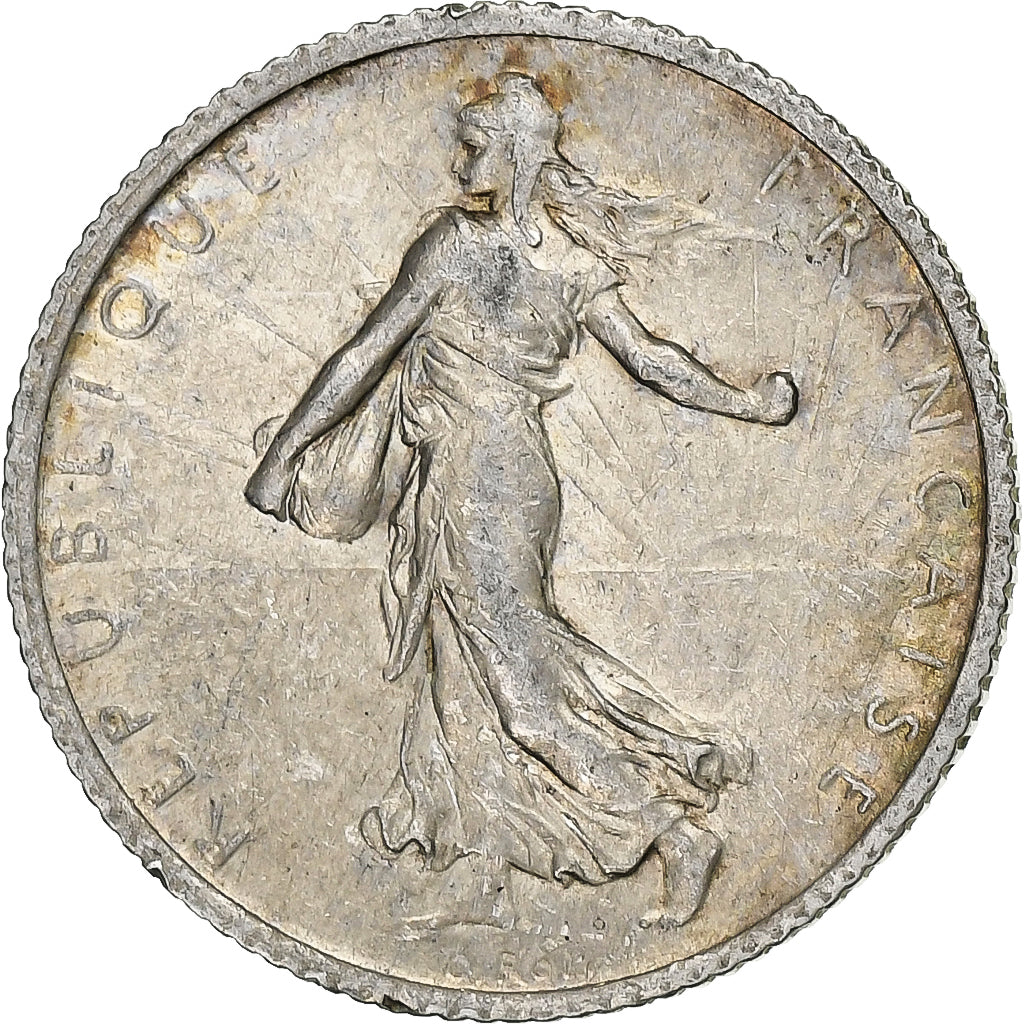 Coin, France, Semeuse, Franc, 1911, Paris, EF(40-45), Silver, KM:844.1