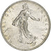 Moneda, Francia, Semeuse, Franc, 1916, Paris, MBC+, Plata, KM:844.1, Gadoury:467
