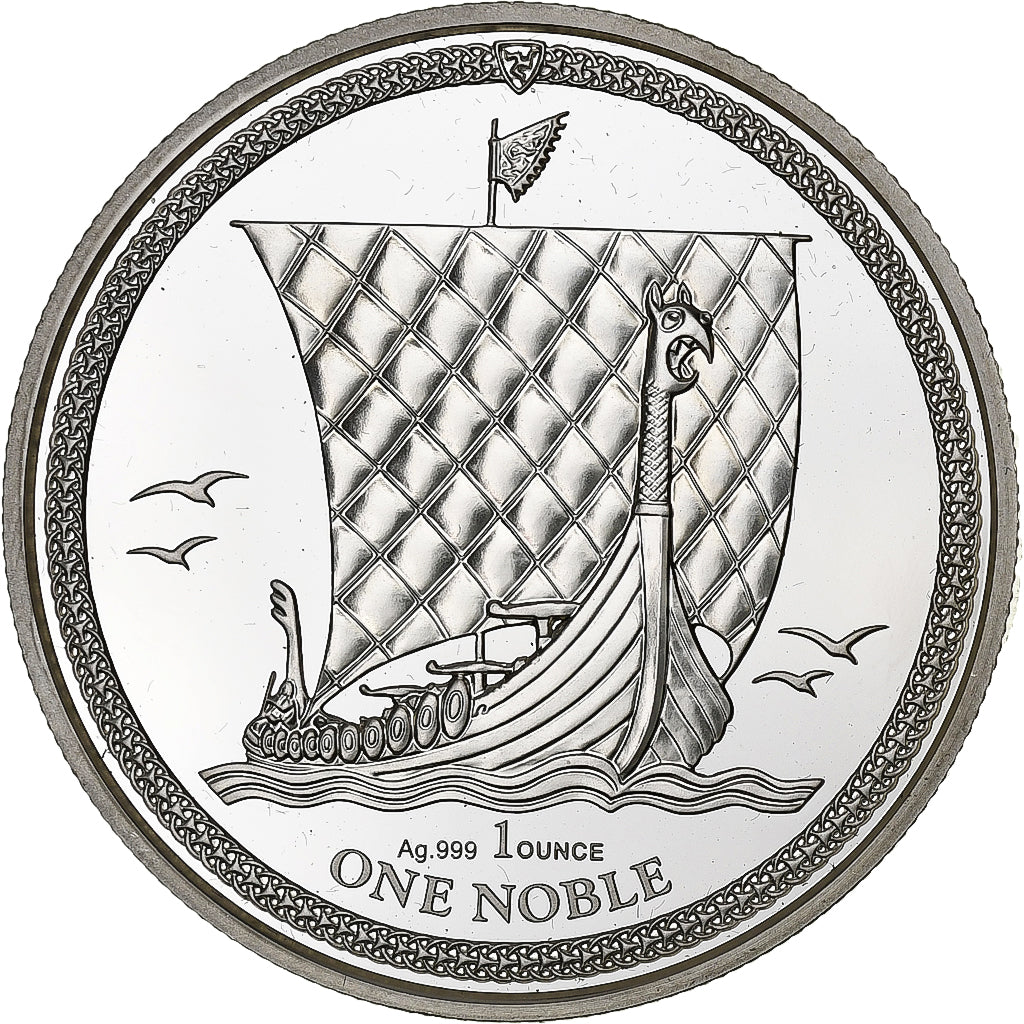 Isola di Man, one noble, 5 th portrait, 2018, Tower mint, Argento, FDC