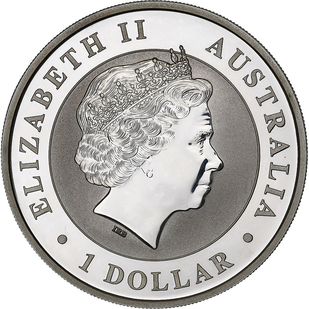 Australien, Elizabeth II, 1 Dollar, 1 Oz, Gilded Kangaroo, 2018, Silber, STGL