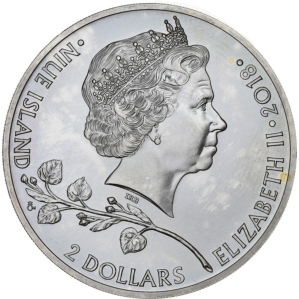 Niue, Elizabeth II, 2 Dollars, Czech Lion, 2018, 1 Oz, Argento, FDC