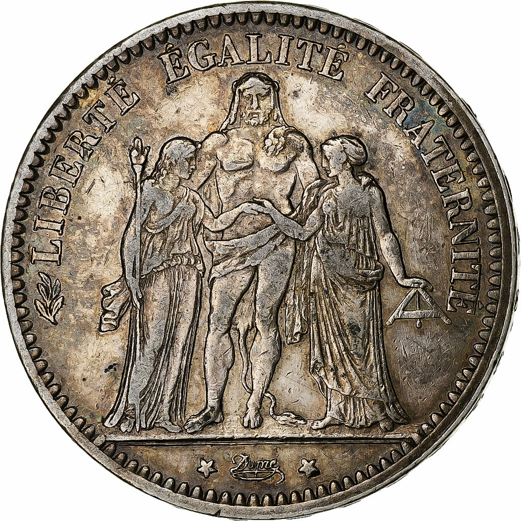 Francia, Hercule, 5 Francs, 1873, Paris, BB, Argento, KM:820.1, Gadoury:745a