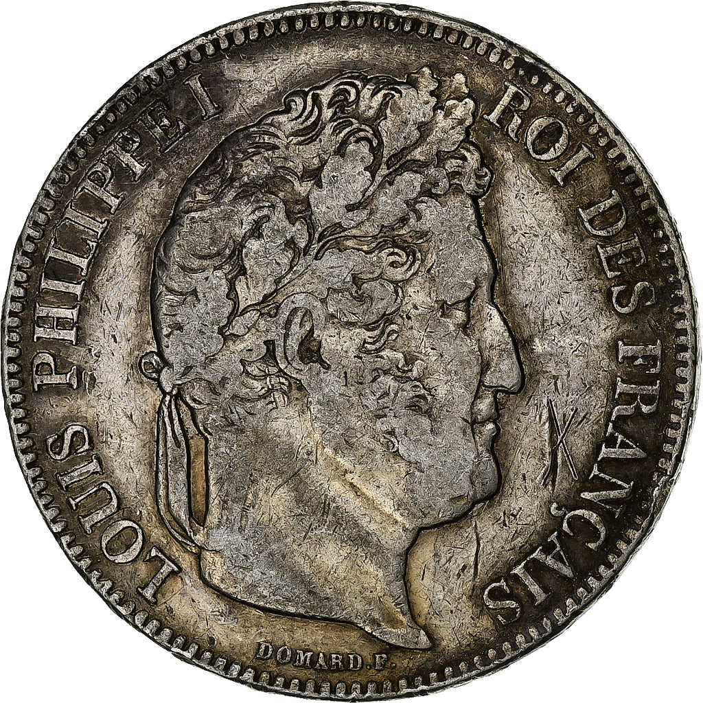 Munten, Frankrijk, Louis-Philippe, 5 Francs, 1843, Bordeaux, FR+, Zilver