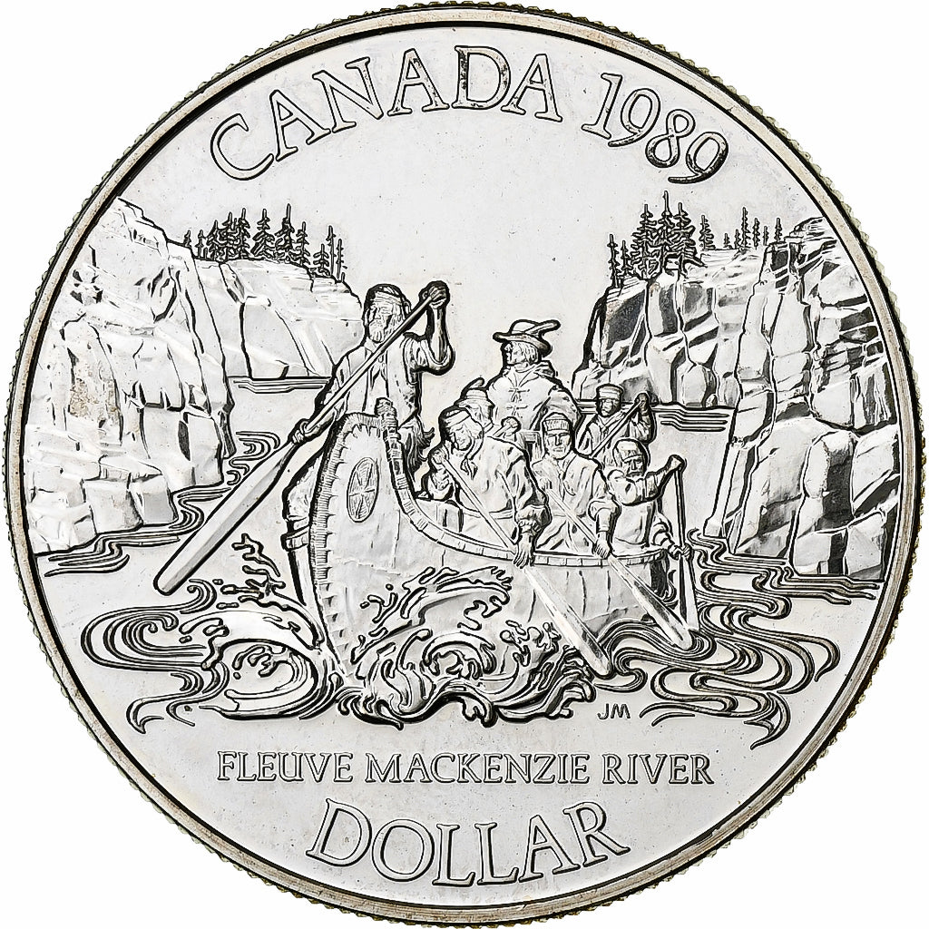 Kanada, Elizabeth II, Dollar, 1989, Royal Canadian Mint, Silber, UNZ+, KM:168