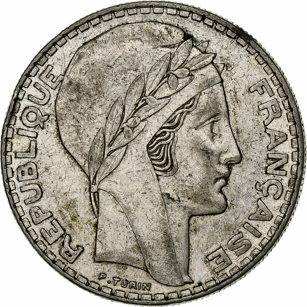 Coin, France, Turin, 20 Francs, 1937, Paris, EF(40-45), Silver, KM:879