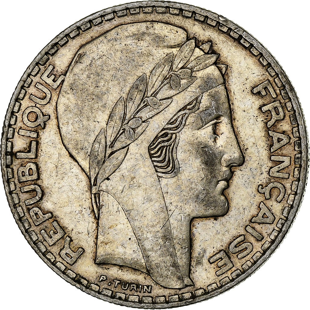 Coin, France, Turin, 20 Francs, 1937, Paris, EF(40-45), Silver, KM:879