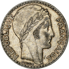 Coin, France, Turin, 20 Francs, 1937, Paris, EF(40-45), Silver, KM:879