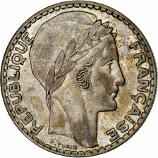 Münze, Frankreich, Turin, 20 Francs, 1937, Paris, SS, Silber, KM:879