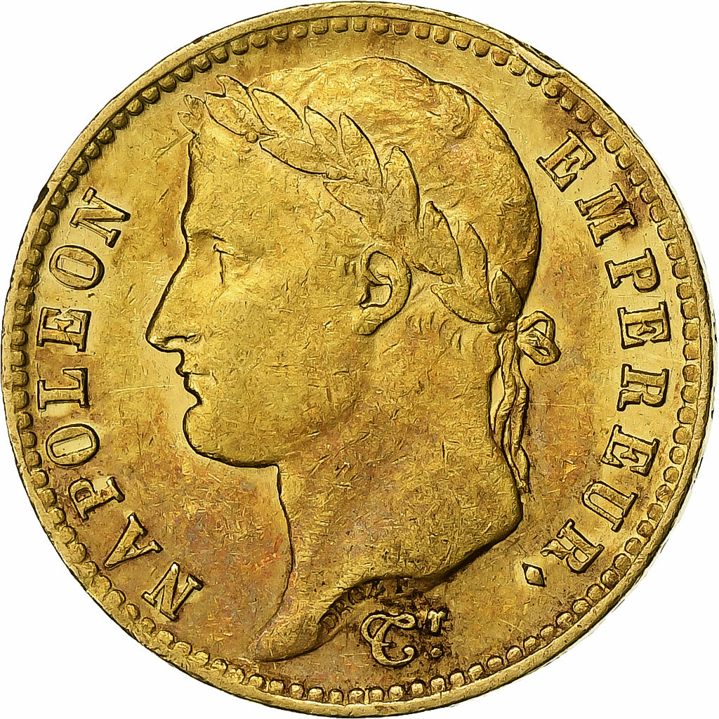 FRANCE, Napoléon I, 20 Francs, 1810, Paris, KM #695.1, EF(40-45), Gold, Gadoury