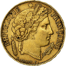 IIème République, 20 Francs Or Cérès 1851 Paris, KM 762
