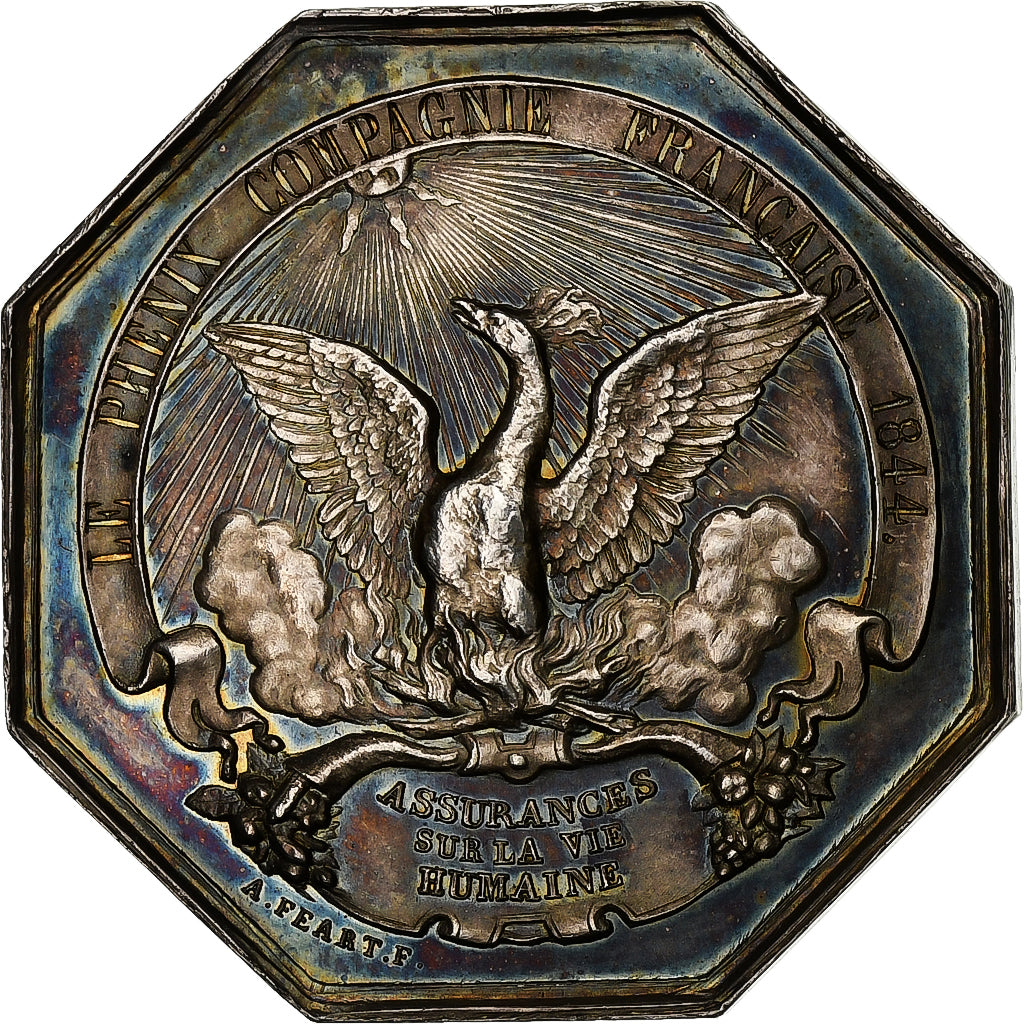 France, Jeton, Louis Philippe I, Le Phénix, Compagnie d'assurances sur la vie