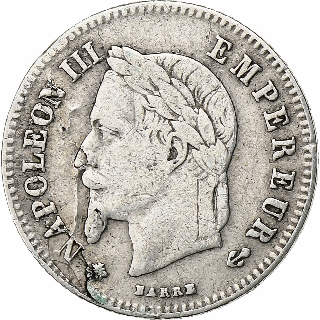 France, Napoleon III, 20 Centimes, 1866, Paris, Silver, VF(30-35), Gadoury:308