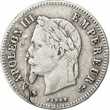France, Napoleon III, 20 Centimes, 1866, Paris, Silver, VF(30-35), Gadoury:308