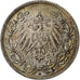 GERMANIA - IMPERO, 1/2 Mark, 1917, Berlin, BB+, Argento, KM:17