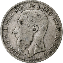 Stato Libero del Congo, Leopold II, 50 Centimes, 1896, Argento, MB+
