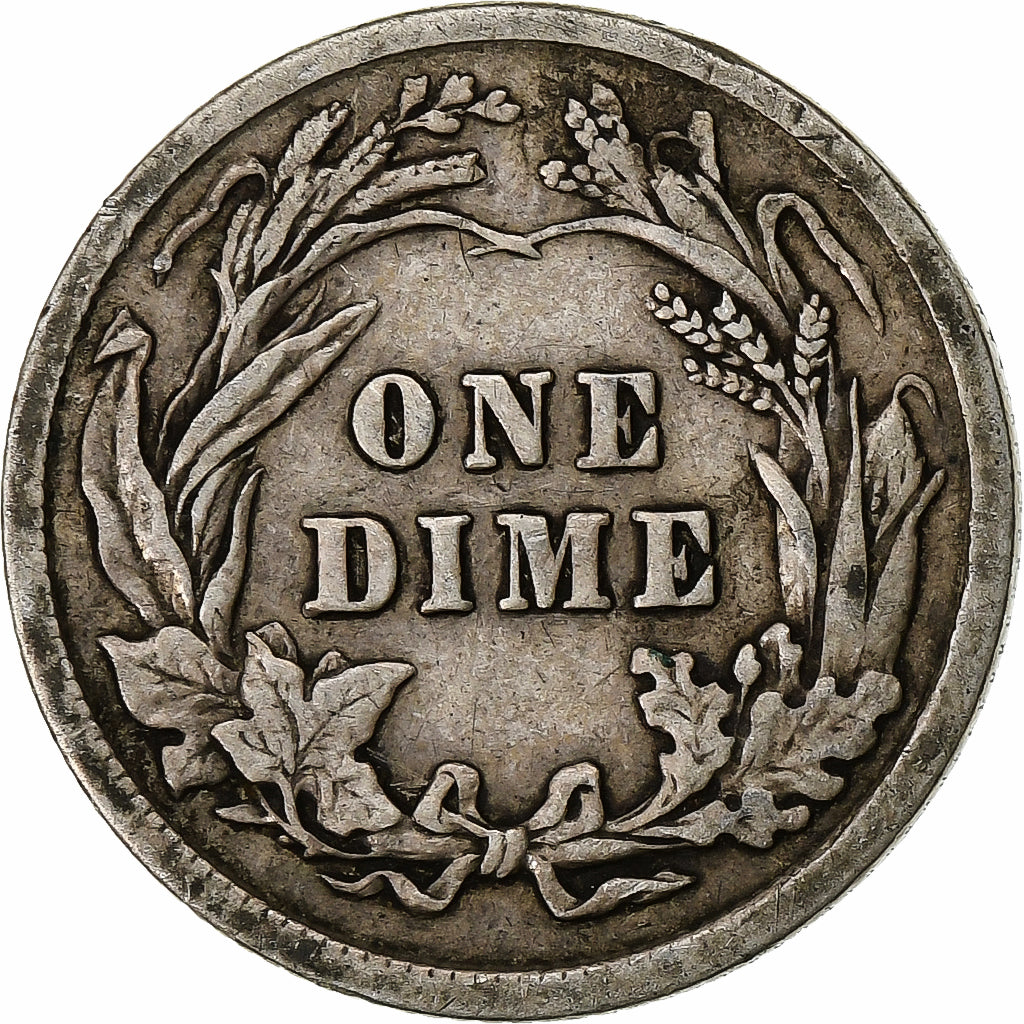 United States, Barber Dime, Dime, 1911, U.S. Mint, Philadelphia, VF(30-35)