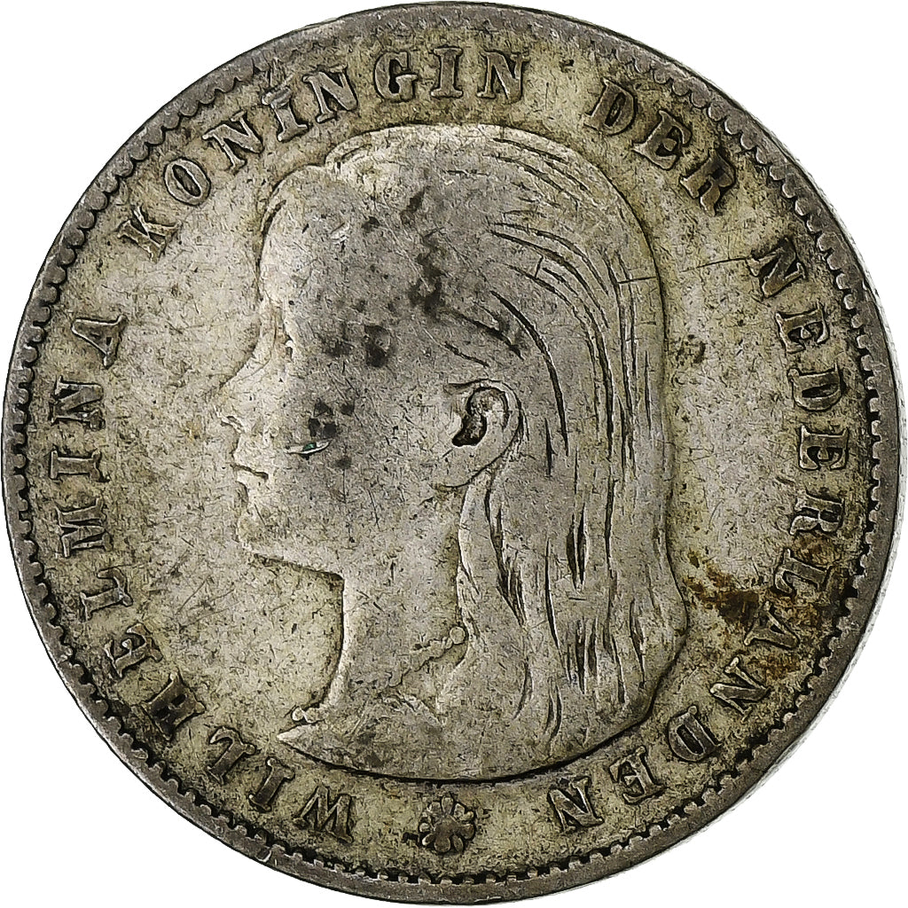 Munten, Nederland, Wilhelmina I, 25 Cents, 1897, FR, Zilver, KM:115